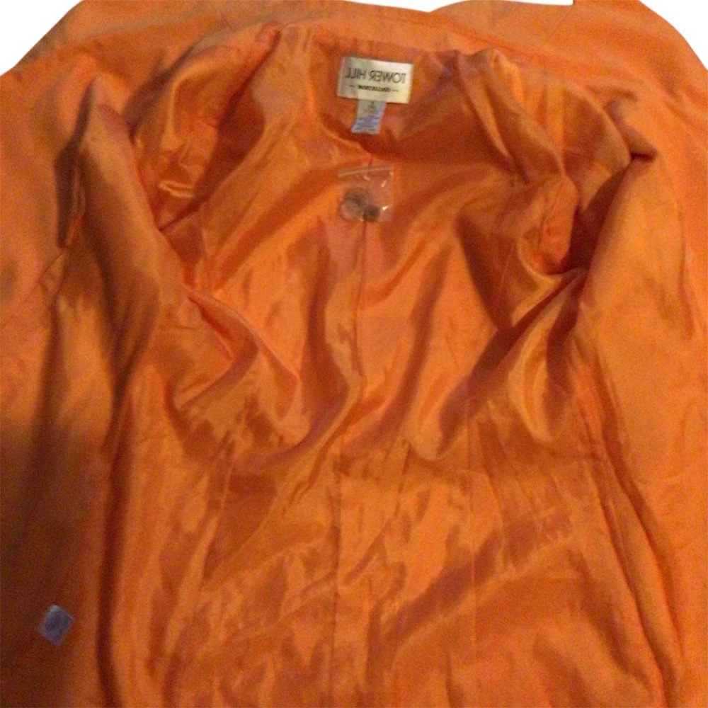 Tower Hill Elegant Orange Women's Jacket & Skirt Set Size 6 - Picture 2 of 4